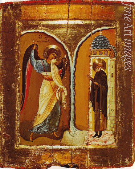 Byzantinische Ikone - Das Wunder des Erzengels Michael zu Chonae