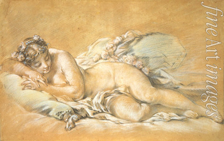 Boucher François - Sleeping young woman