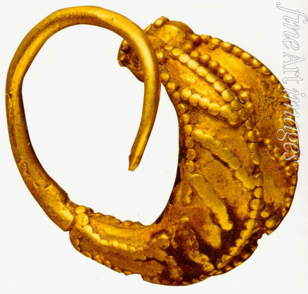 Gold von Troja Schatz des Priamos - Ohrring in Form eines Halbmondes