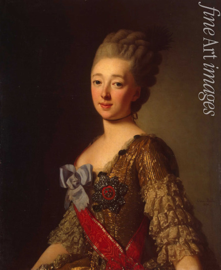 Roslin Alexander - Porträt der Großfürstin Natalia Alexejewna von Russland (1755-1776), Prinzessin Wilhelmine Luise von Hessen-Darmstadt