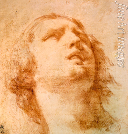 Cortona Pietro da - Head study of a woman looking up