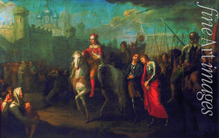 Ugryumov Grigori Ivanovich - Triumphal Entrance of Alexander Nevsky in the Town of Pskov after His Victory over the Germans