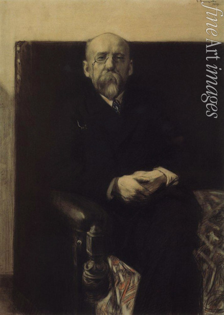 Kustodiev Boris Michaylovich - Portrait of the author Fyodor Sologub (1863-1927)
