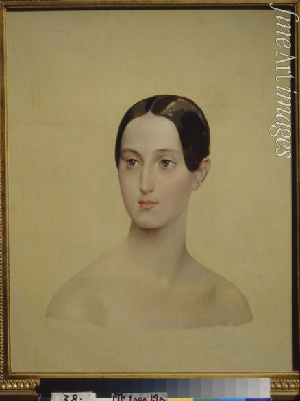 Briullov Karl Pavlovich - Portrait of Grand Duchess Maria Nikolaevna of Russia (1819–1876), Duchess of Leuchtenberg