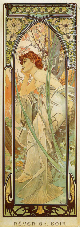 Mucha Alfons Marie - Evening (From the series 