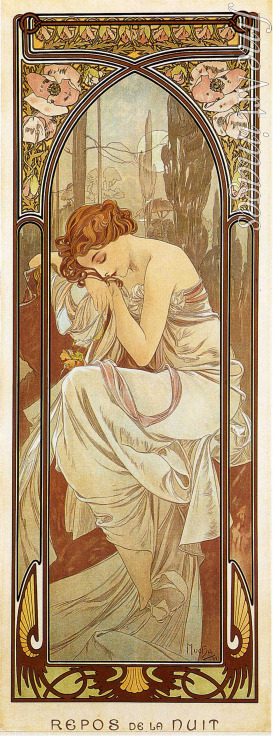 Mucha Alfons Marie - Night (From the series 