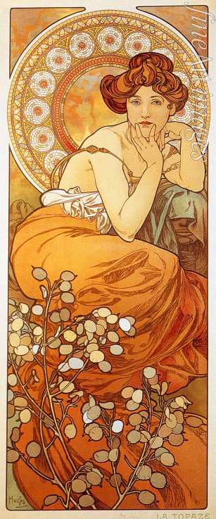 Mucha Alfons Marie - Topaz (From the series 