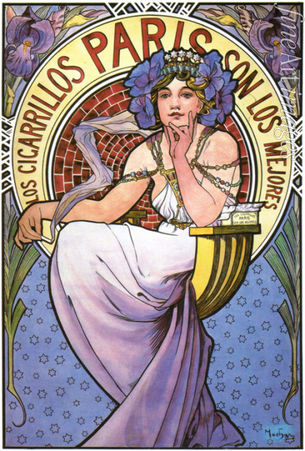 Mucha Alfons Marie - Los Cigarillos Paris (Plakat)