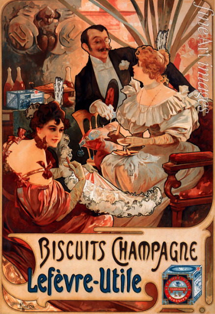 Mucha Alfons Marie - Biscuits Champagne Lefèvre-Utile