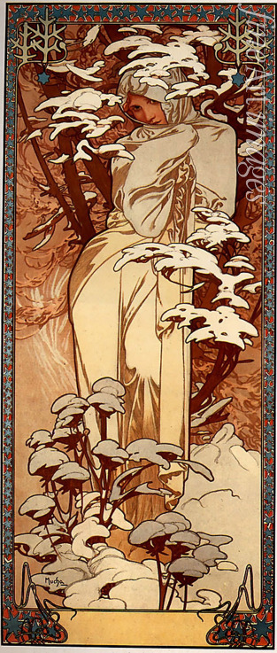 Mucha Alfons Marie - Winter (From the Series Les Saisons)