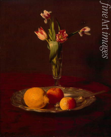 Fantin-Latour Henri - Zitrone, Apfel und Tulpen