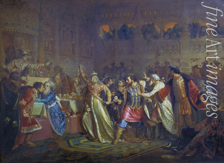 Chistyakov Pavel Petrovich - At the wedding of Vasili the Dark his mother pulls the golden belt from Prince Vasili the Cross-Eyed
