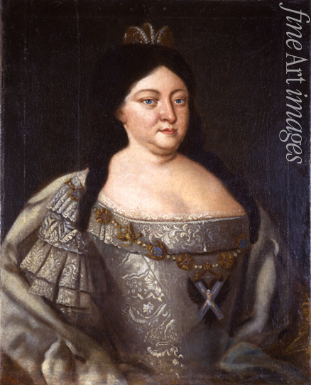 Unbekannter Künstler - Porträt der Zarin Anna Ioannowna (1693-1740)