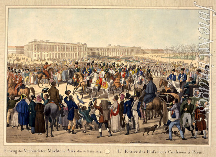 Unbekannter Künstler - Einzug der Verbündeten in Paris am 31. März 1814