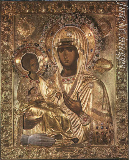 Byzantinische Ikone - Die Dreihändige Muttergottes Hodegeteria