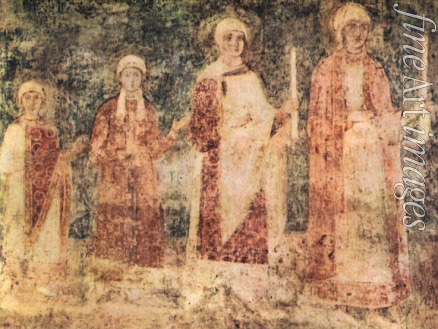 Unbekannter Künstler - Die vier Töchter Jaroslaws des Weisen (Anna von Kiew ist ganz links)