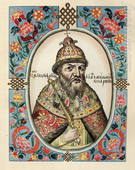 Altrussische Kunst - Iwan IV. der Schreckliche (aus dem Tituljarnik von Zar Alexei I.)