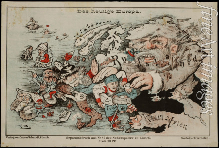 Fred W. Rose - Today's Europe. A Serio-Comic Map of Europe