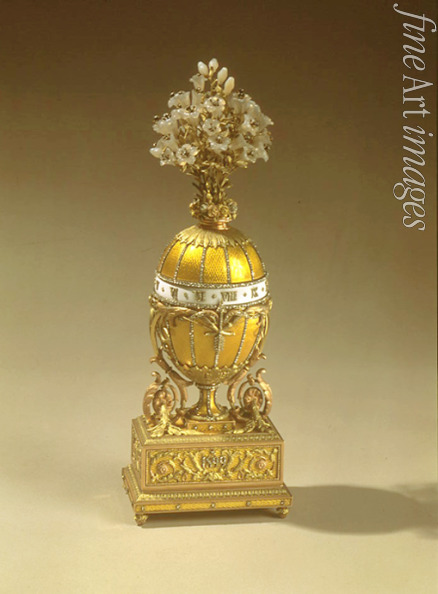 Russian Master Factory Fabergé - The Bouquet of Lilles Clock Egg (or the Madonna Lily Egg)