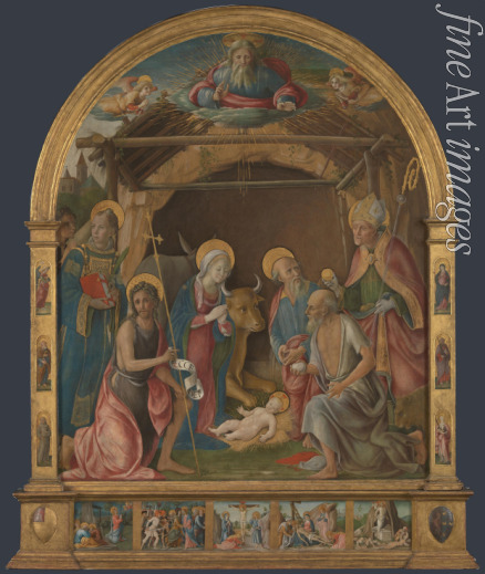 Orioli Pietro di Francesco - The Nativity with Saints