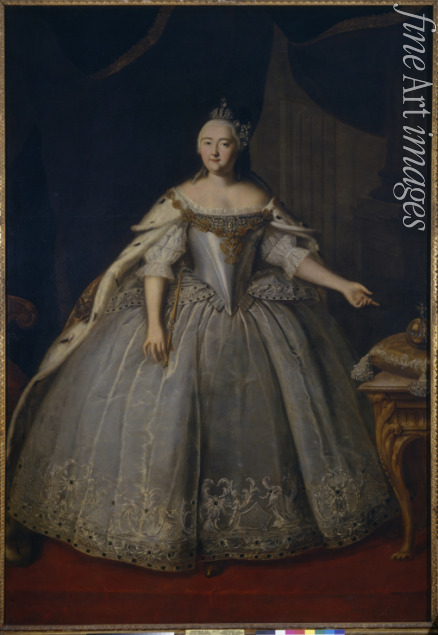 Vishnyakov Ivan Yakovlevich - Portrait of Empress Elizabeth of Russia (1709-1762)