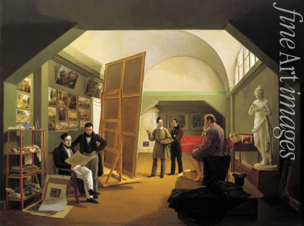 Zelentsov Kapiton Alexeyevich - Studio of the painter Pyotr Basin