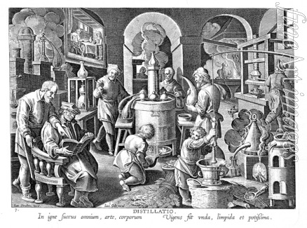 Stradanus (Straet van der) Johannes - Destillation (From the 