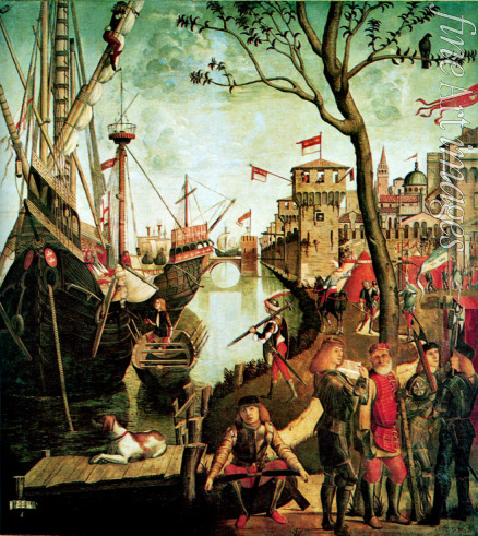 Carpaccio Vittore - Arrival of Saint Ursula in Cologne During the Siege by the Huns (The Legend of Saint Ursula)