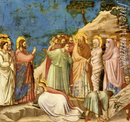 Giotto di Bondone - Die Auferweckung des Lazarus (Freskenzyklus aus dem Leben Mariä und dem Leben Jesus)
