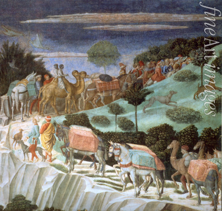 Gozzoli Benozzo - Heilige Drei Könige. König Melchior. (Detail des Fresko aus dem Freskenzyklus im Palazzo Medici Riccardi)