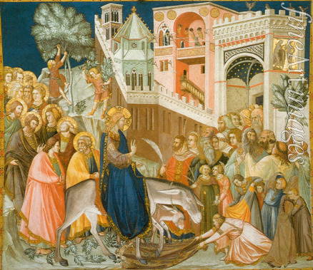 Lorenzetti Pietro - The Entry of Christ into Jerusalem (Fresco of the Basilica of San Francesco d'Assisi)