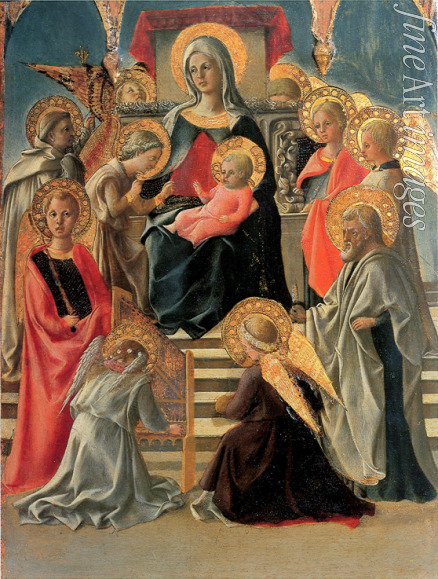 Lippi Fra Filippo - Madonna and Child Enthroned with Angels and Saints