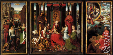 Memling Hans - Triptychon der Mystischen Hochzeit der Heiligen Katharina von Alexandrien