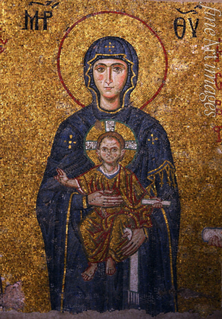 Byzantinischer Meister - Thronende Maria