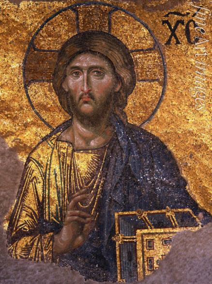 Byzantinischer Meister - Christus Pantokrator (Detail von Deesis)