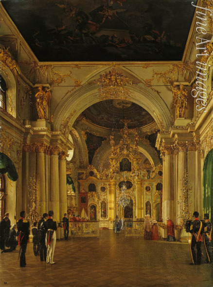 Wassiljew Timofei Alexejewitsch - Interieur in der großen Kirche des Winterpalastes