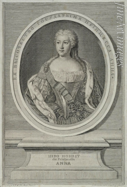 Wortmann Christian Albrecht - Portrait of Princess Anna Leopoldovna (1718-1746), tsar's Ivan VI mother