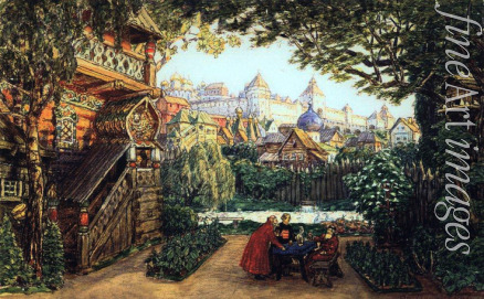 Vasnetsov Appolinari Mikhaylovich - Garden of Prince Zhemchuzhny. Stage design for the opera 