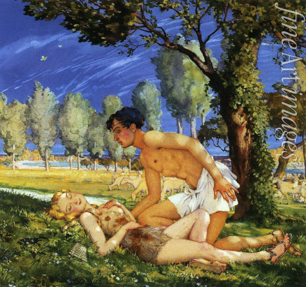 Somow Konstantin Andrejewitsch - Illustration zum Roman Daphnis und Chloe von Longos