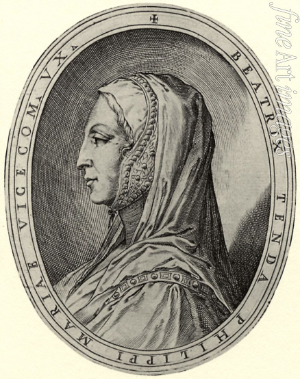 Campi Antonio - Porträt von Beatrice di Tenda. Illustration für 