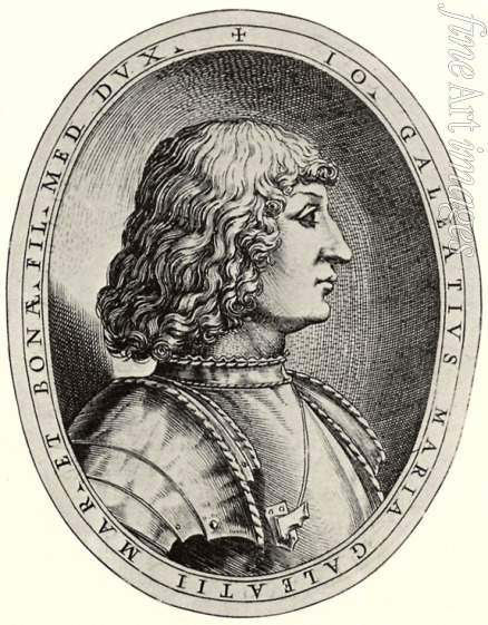 Campi Antonio - Porträt von Gian Galeazzo Sforza, Herzog von Mailand. Illustration für 