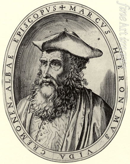 Campi Antonio - Portrait of Marco Girolamo Vida, humanist, bishop and poet. Illustration for 