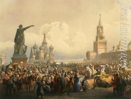 Timm Vasily (George Wilhelm) - Coronation ceremony of Emperor Alexander II on the Rad Square