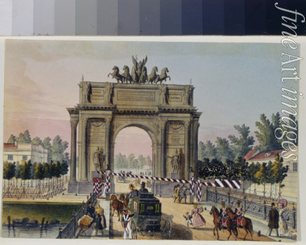 Anonymous - Triumphal arch in Saint Petersburg (Album of Marie Taglioni)