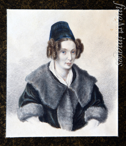 Bestuzhev Nikolai Alexandrovich - Portrait of Alexandra Muravyova (1804-1832)