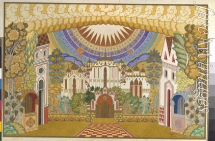 Bilibin Ivan Yakovlevich - Stage design for the opera The Legend of the Invisible City of Kitezh and the Maiden Fevronia by N. Rimski-Korsakov