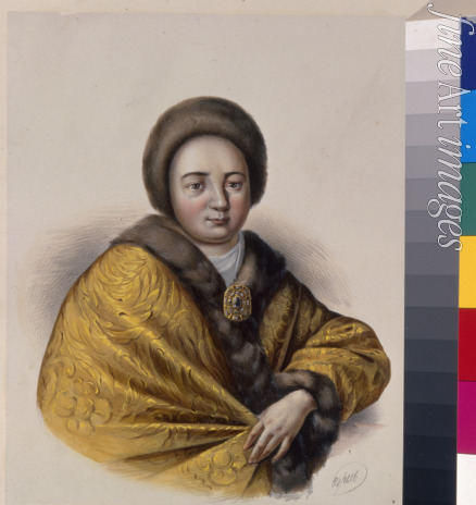 Borel Pjotr Fjodorowitsch - Porträt der Zarin Natalia Naryschkina (1651-1694), Frau des Zaren Alexei I. von Russland