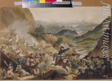 Vendramini Giovanni (John) - Prince Bagration leads the cossacks to attack in the Alpes