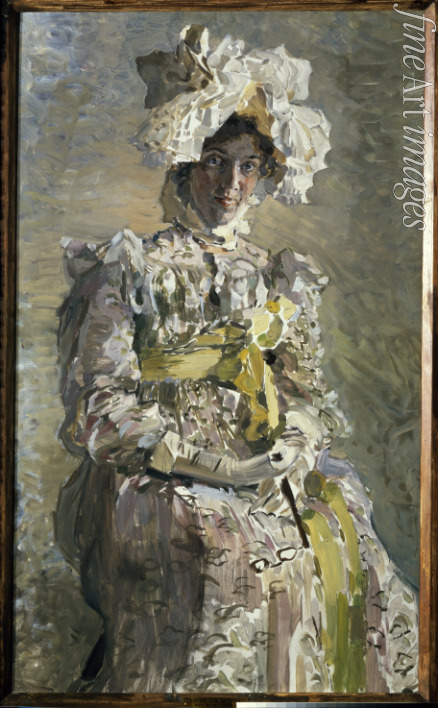 Vrubel Mikhail Alexandrovich - Portrait of Nadezhda Zabela-Vrubel in Empire Dress
