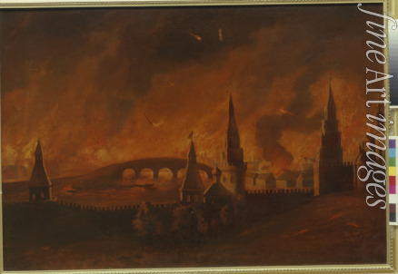 Habermann Franz Edler von - Fire of Moscow on 15th September 1812